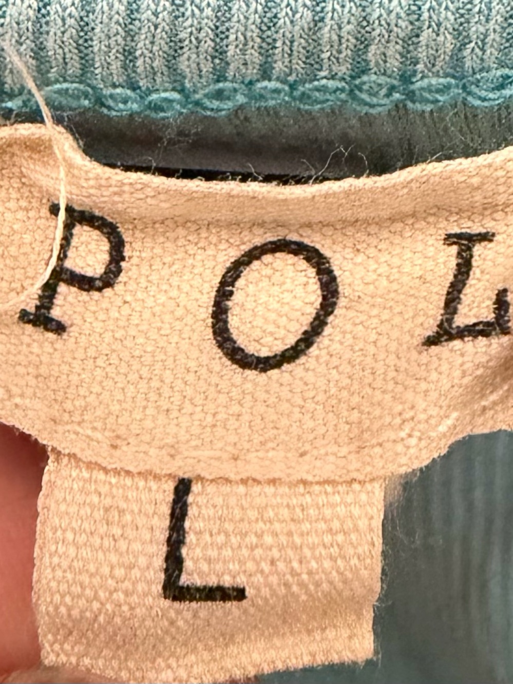POL Light Aqua Front-Knot Ribbed Tank - Picture 2 of 2
